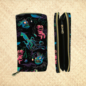 'Dwellers of the Deep' Zippered Wallet - Ready to Ship!