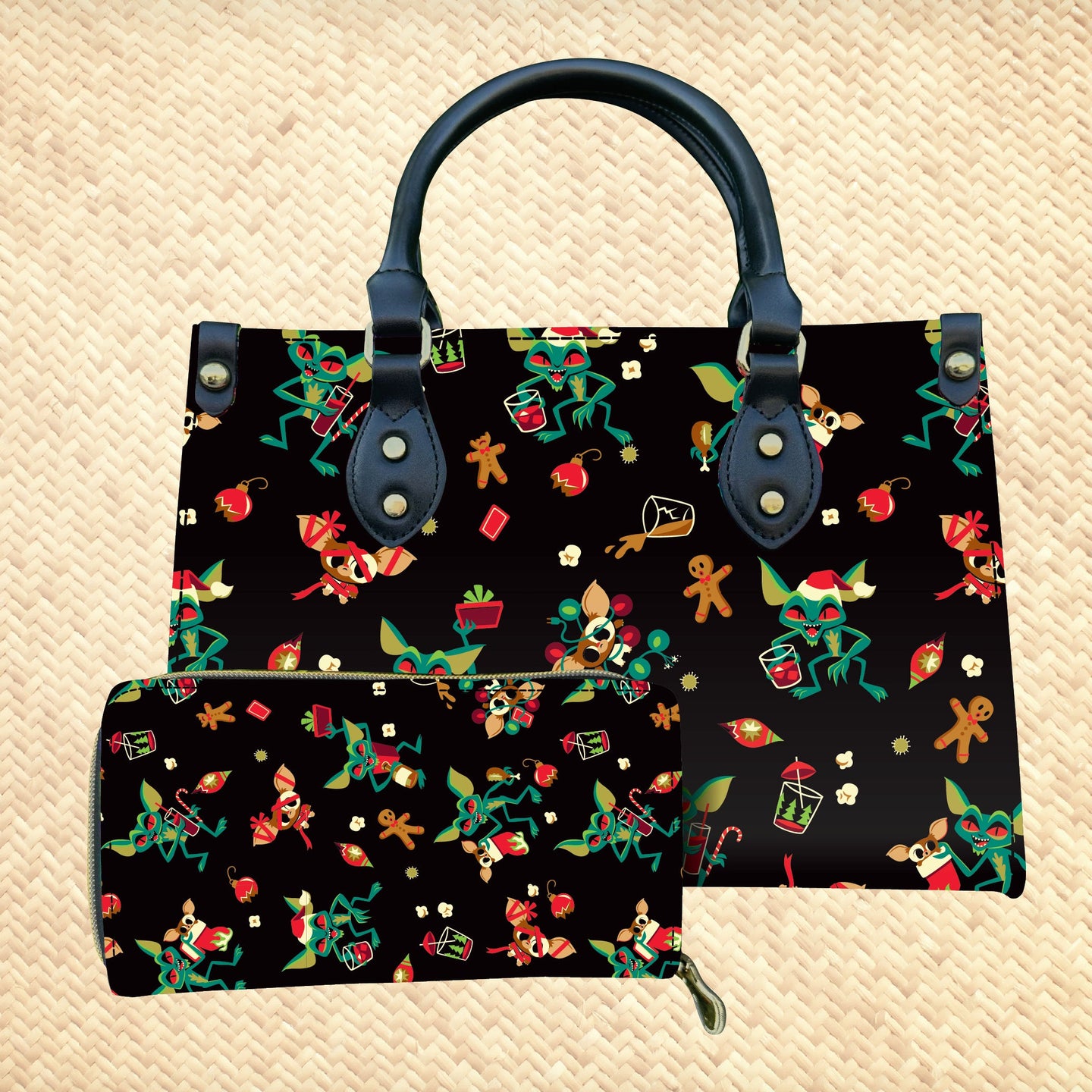 Jeff Granito's 'Wreck the Halls' Handbag and Zippered Wallet Set - Rolling Pre-Order / Ready to Ship!