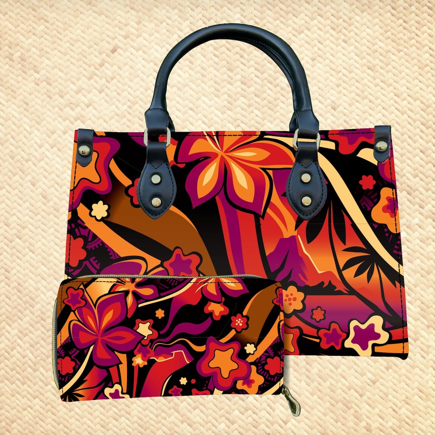 Jeff Granito's 'Mauna Pele' Handbag and Zippered Wallet Set - Rolling Pre-Order / Ready to Ship!