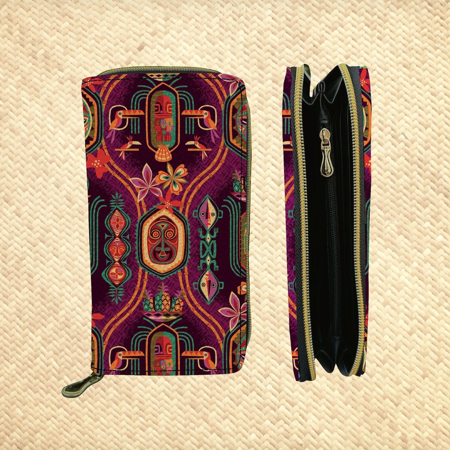 'Polynesian Paradise' Zippered Wallet - Rolling Pre-Order / Ready to Ship!