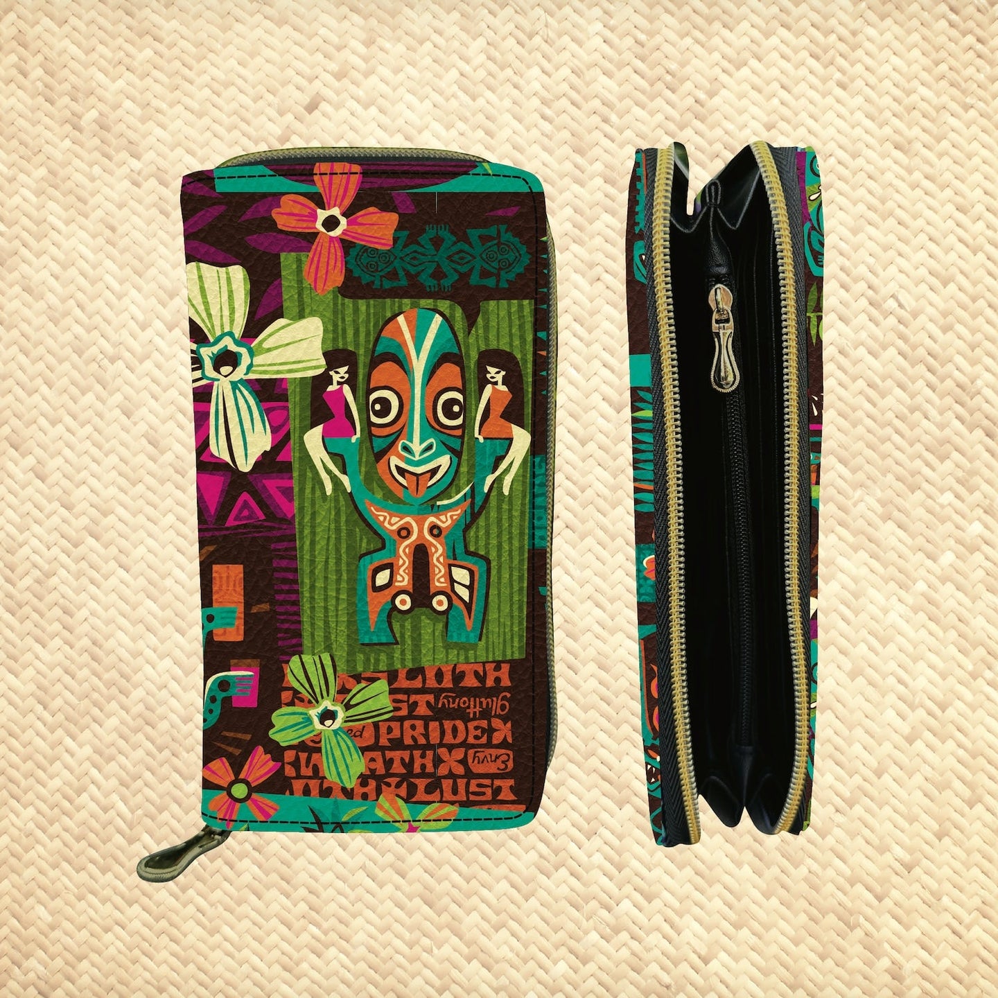 'Sin-Tiki' Zippered Wallet - Rolling Pre-Order / Ready to Ship!