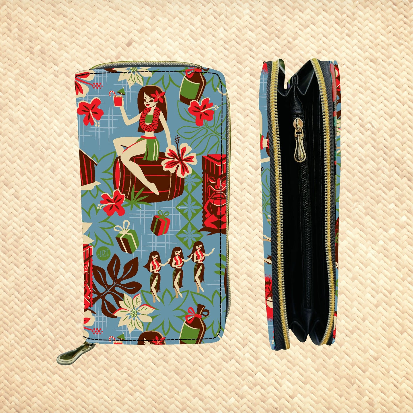 Jeff Granito's 'Happy Huladays' Zippered Wallet - Rolling Pre-Order / Ready to Ship!