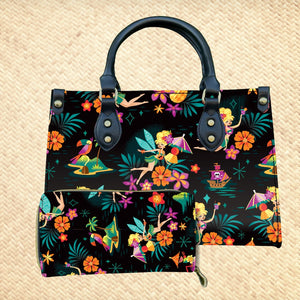 Jeff Granito's 'Tiki Belle' Handbag and Zippered Wallet Set - Ready to Ship!