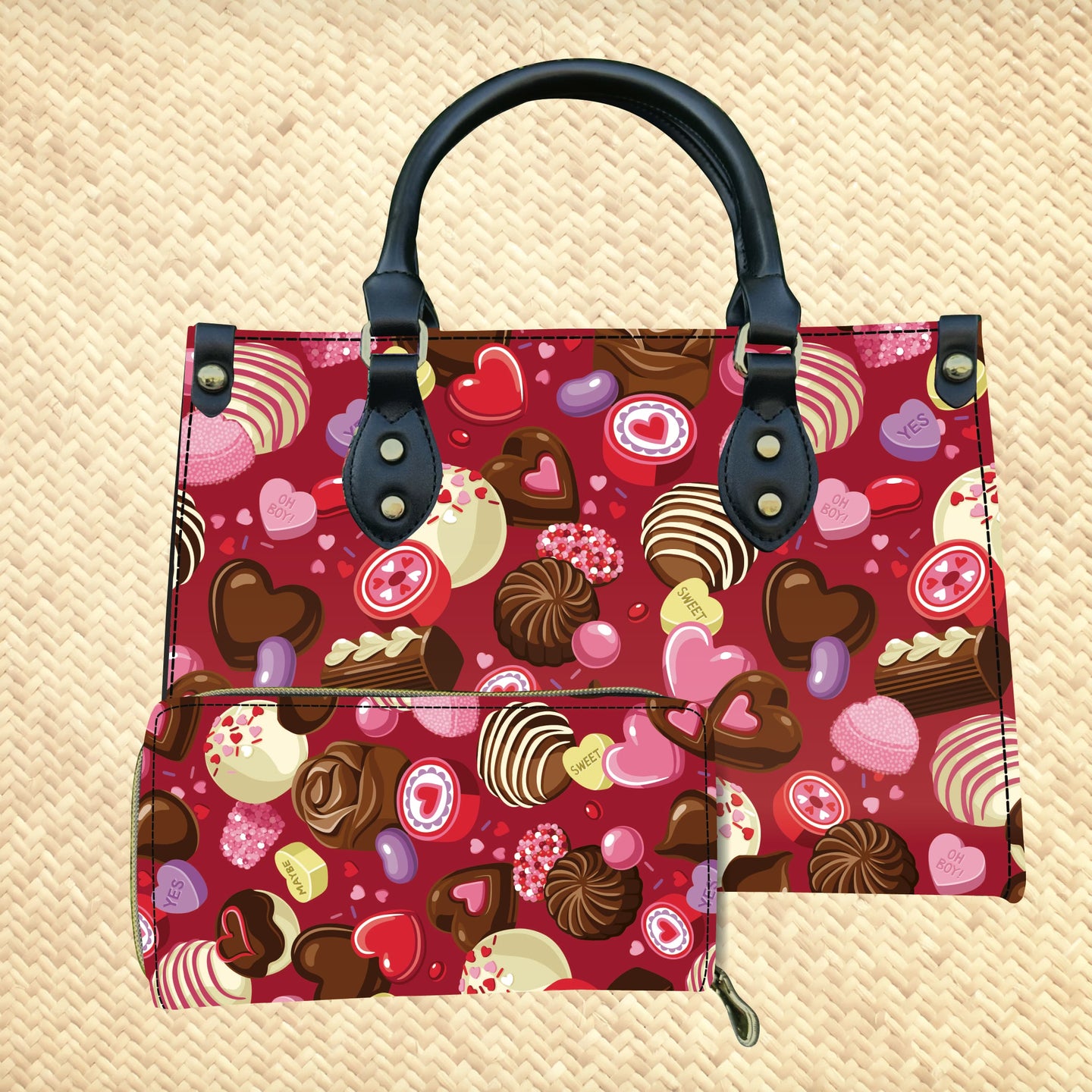 Sweet on You Handbag and Zippered Wallet Set - Ready to Ship!