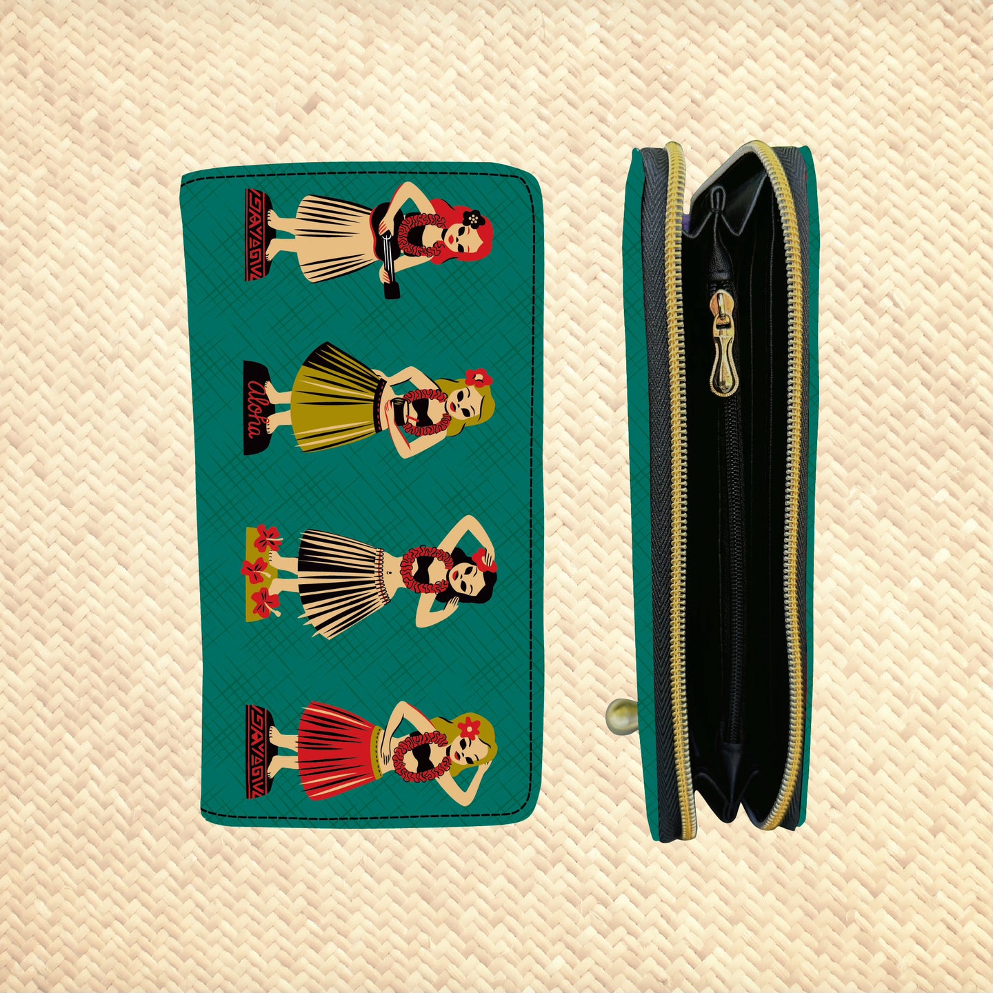 Hula Dolls Zippered Wallet - Limited Time Pre-Order