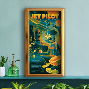 Tiki Cocktail Menu Series: #2 Jet Pilot Print