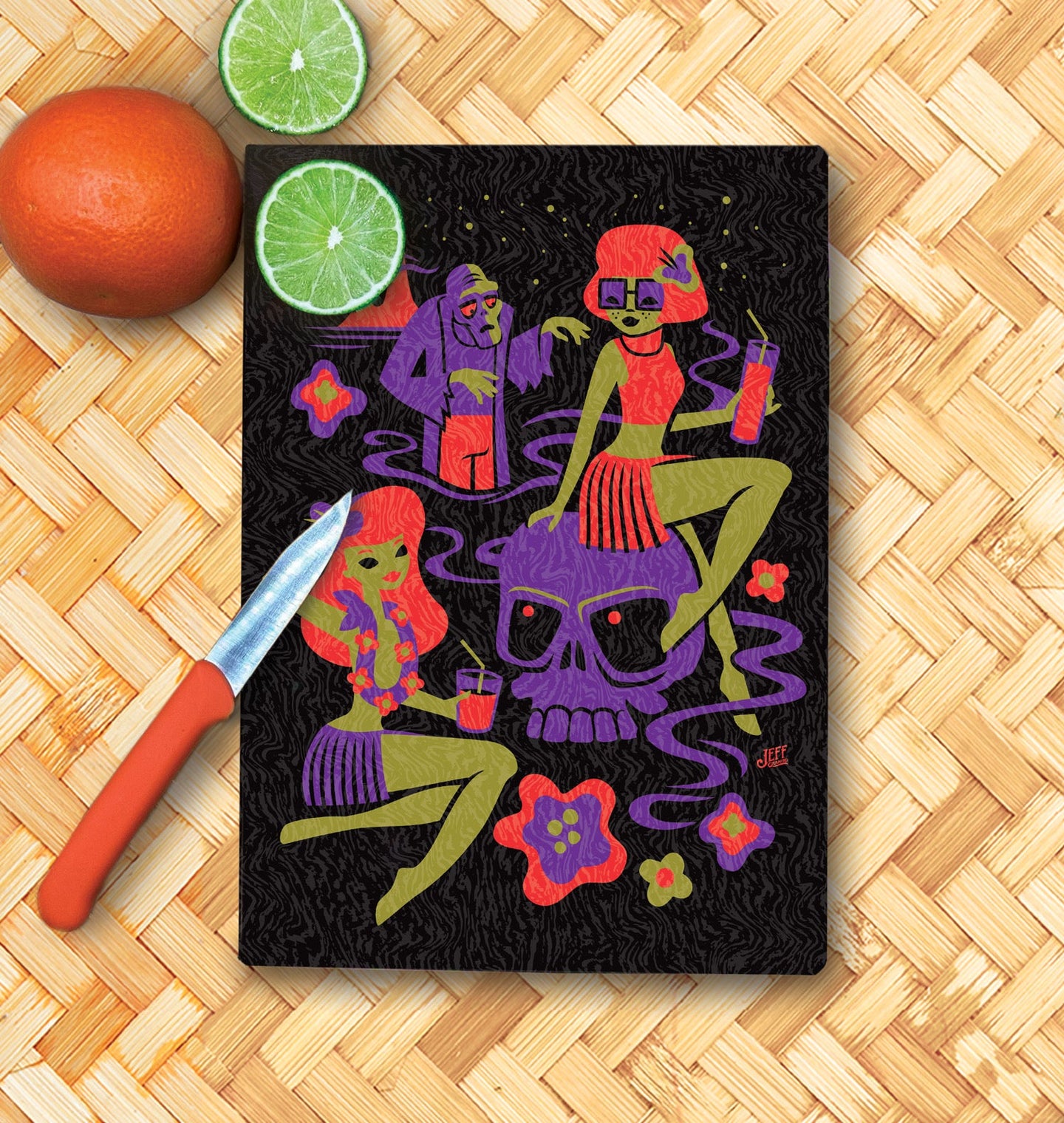 Jeff Granito's 'Zombie Hunter' Glass Cutting Board - Rolling Pre-Order / Ready to Ship!