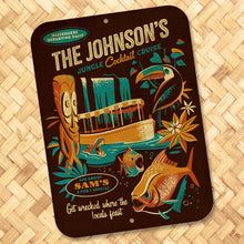 Load image into Gallery viewer, Jeff Granito's 'Jungle Cocktail Cruise' Personalized Metal Sign - Limited Time Pre-Order
