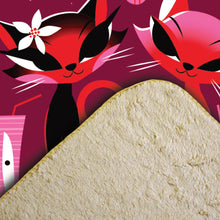 Load image into Gallery viewer, Jeff Granito&#39;s &#39;Love Cats&#39; Personalized Cozy Blanket - Pre-Order
