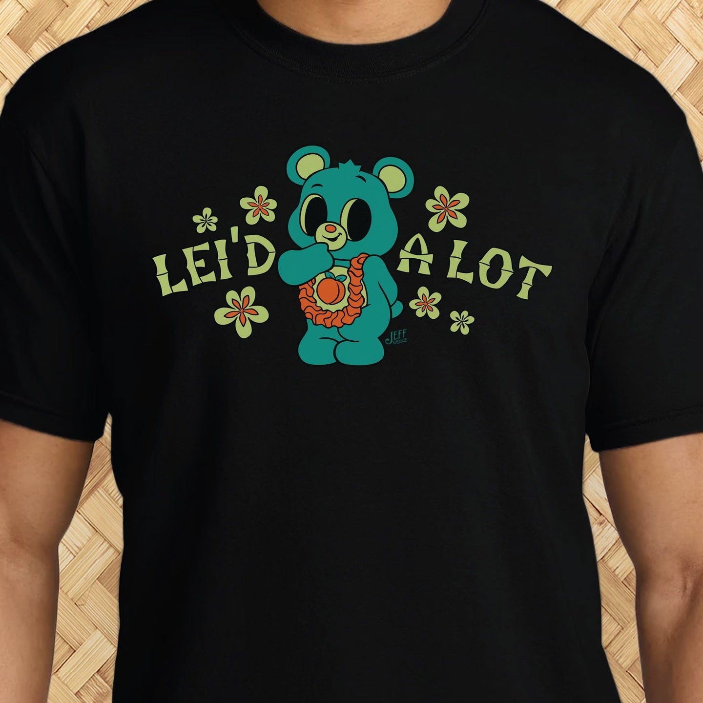 Jeff Granito's 'Lei'd Alot Bear' Unisex Tee - Ready to Ship!