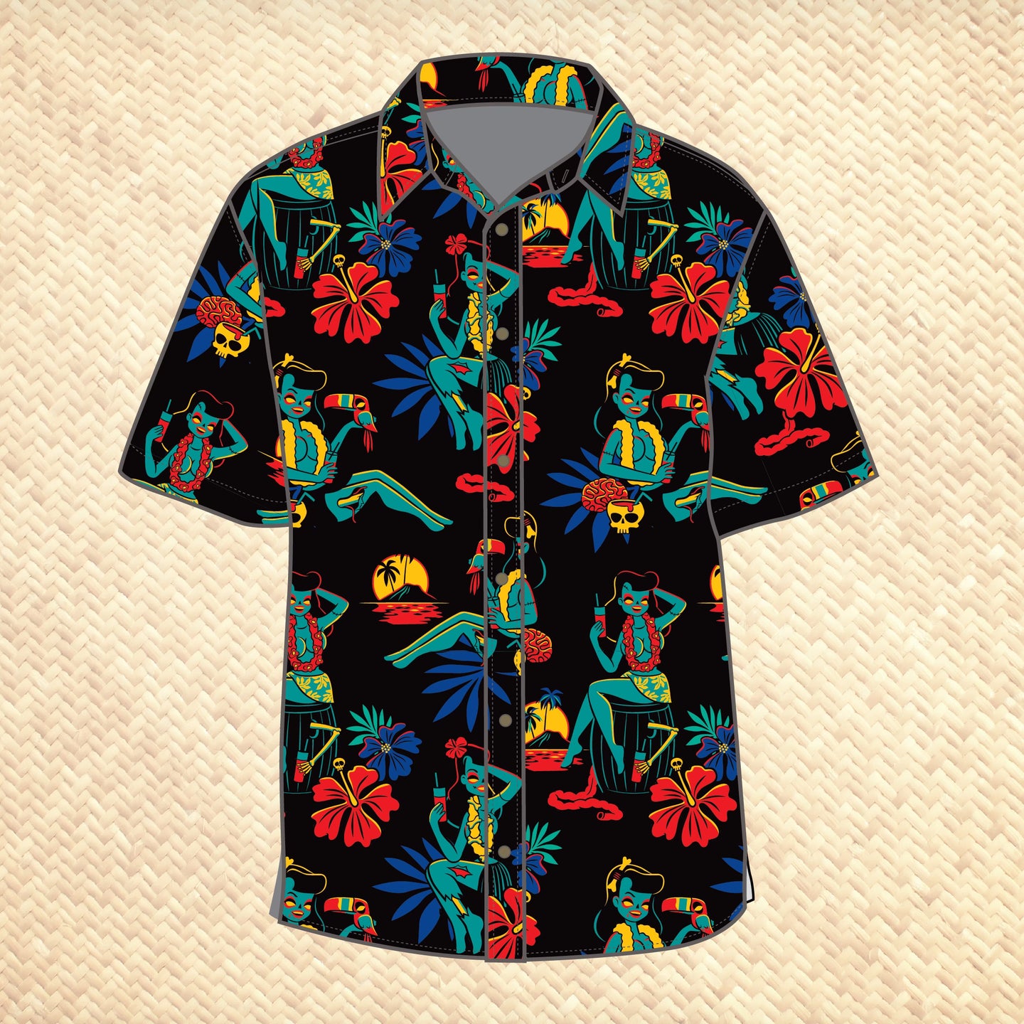 PRE ORDER, 'Maneater' Modern Fit Button-Up Shirt - Unisex