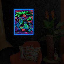 Load image into Gallery viewer, &#39;Maneater&#39; Flocked Blacklight Reactive Screened Art Print - U.S. Shipping Included - Rolling Pre-Order / Ready to Ship!
