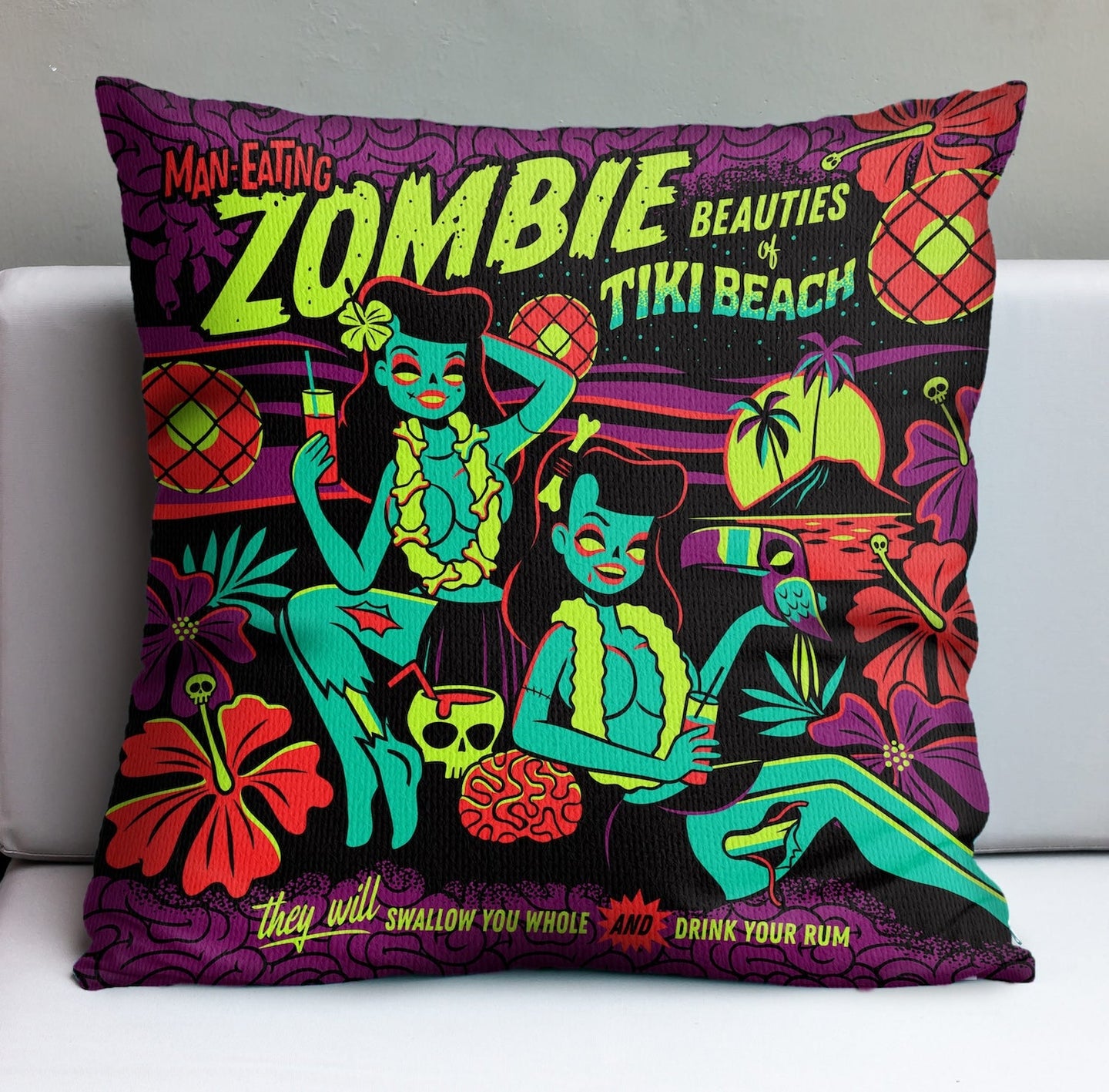 Jeff Granito's 'Maneater' Pillow Cover - Ready to Ship! (FREE SHIPPING in U.S.)