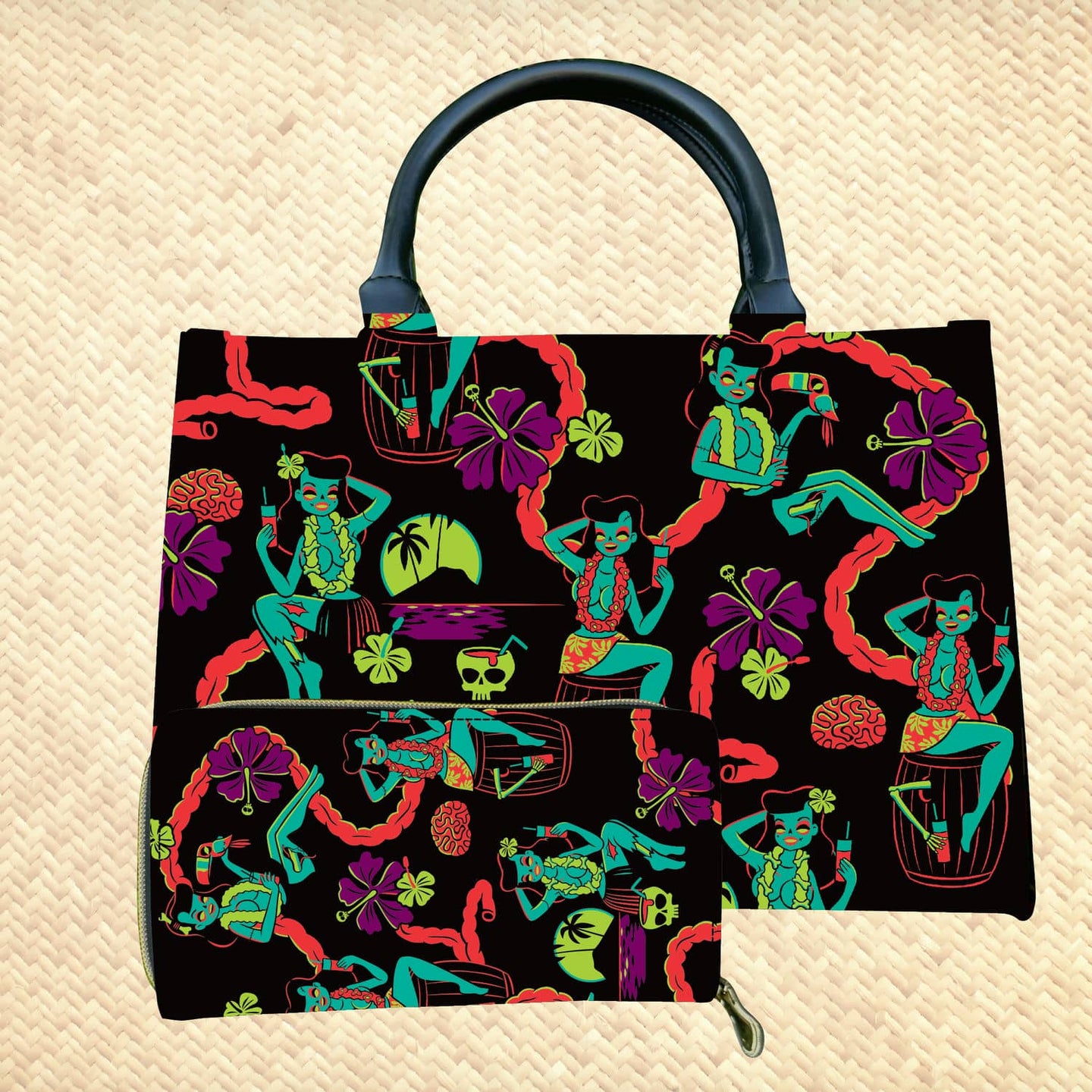 'Maneater' Handbag and Zippered Wallet Set - Ready to Ship!