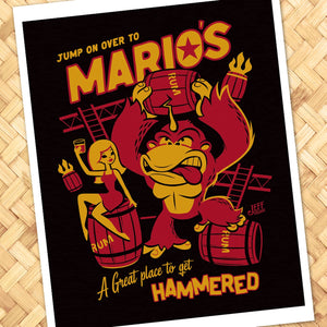 Mario's Rum Barrel Print