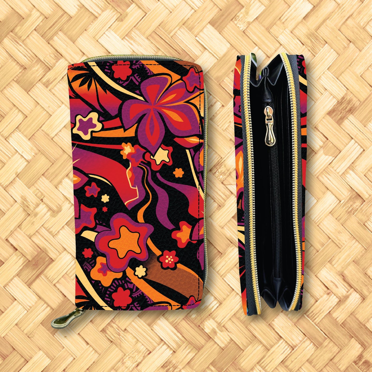 'Mauna Pele' Zippered Wallet - Rolling Pre-Order / Ready to Ship!