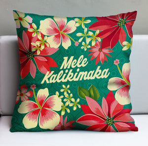 Jeff Granito's 'Floral Kalikimaka' Pillow Cover - Ready to Ship! (FREE SHIPPING in U.S.)
