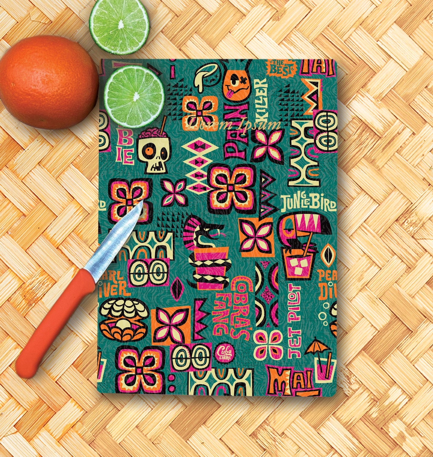 Jeff Granito's 'Mixed Drinks' Glass Cutting Board - Rolling Pre-Order / Ready to Ship!