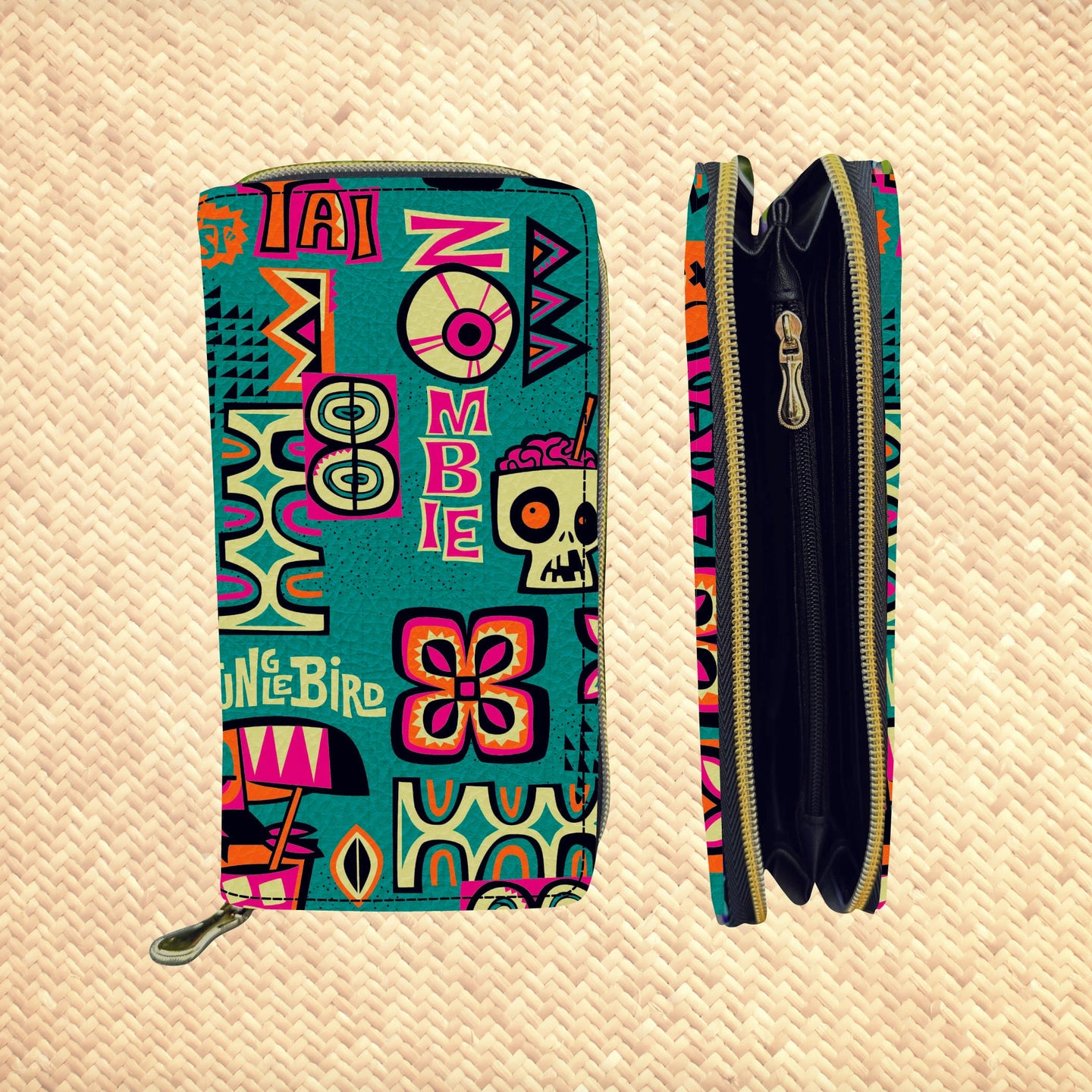 'Mixed Drinks Blue' Zippered Wallet - Rolling Pre-Order / Ready to Ship!