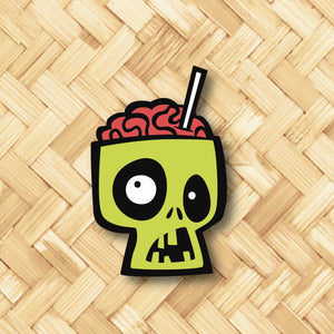 Jeff Granito's 'Sip for Brains - Green' Enamel Pin - Ready to Ship!