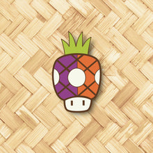 Load image into Gallery viewer, Jeff Granito&#39;s &#39;Pineapple Power-Up - Purple&#39; Enamel Pin - Ready to Ship!
