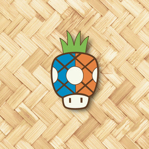 Jeff Granito's 'Pineapple Power-Up - Blue' Enamel Pin - Ready to Ship!