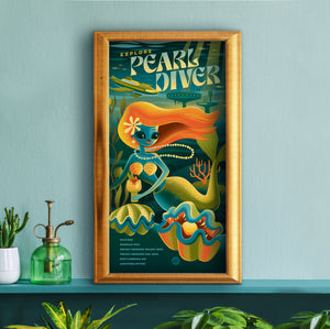 Tiki Cocktail Menu Series: #3 Pearl Diver Print