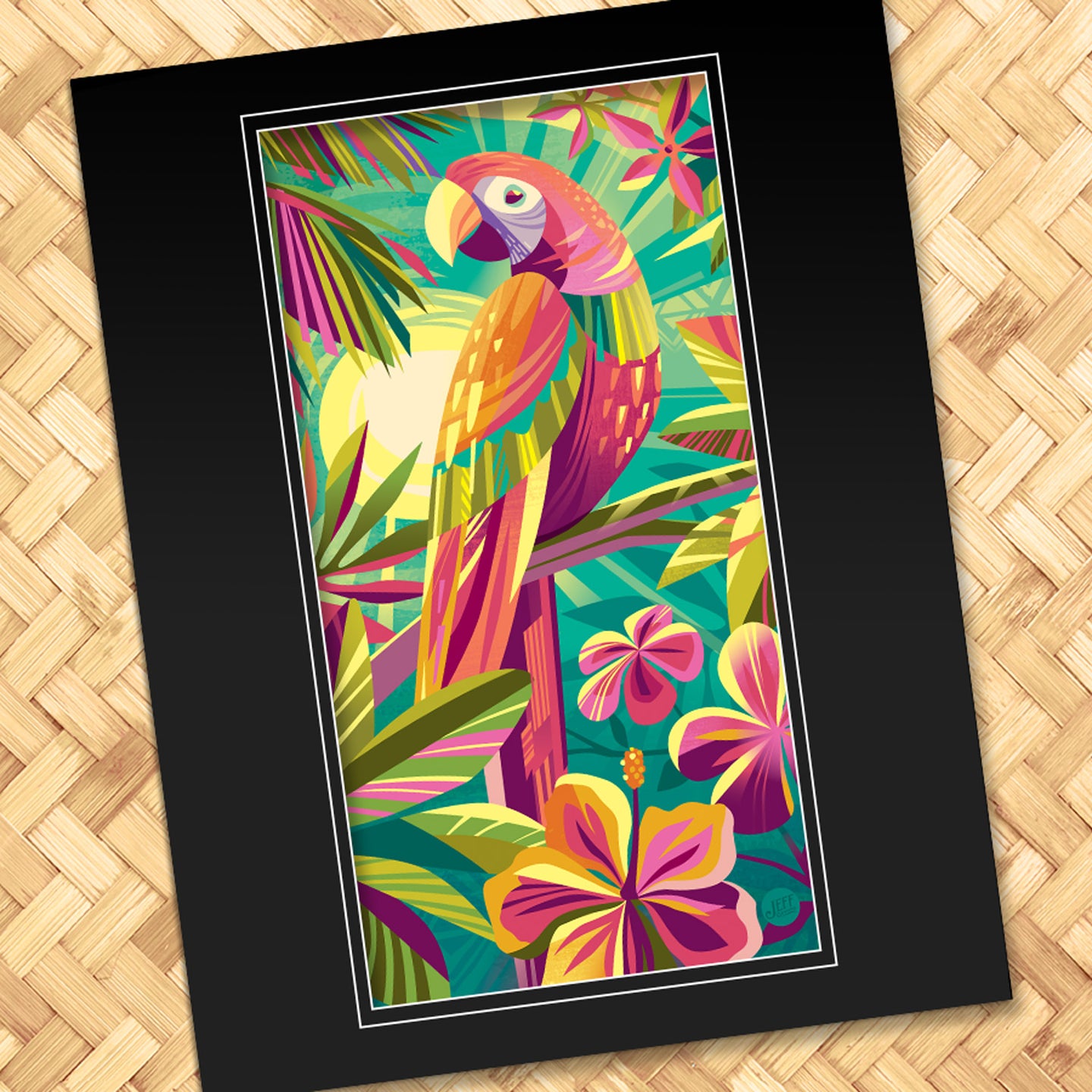 Plumed Paradise Parrot Print