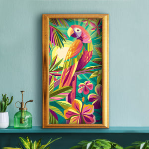 Plumed Paradise Parrot Print