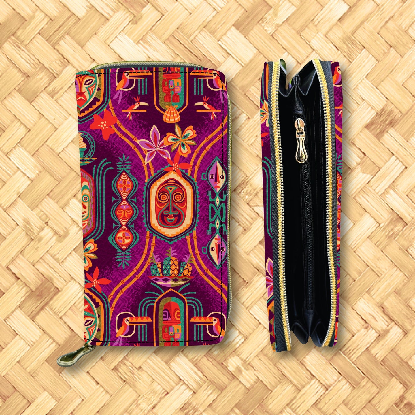 'Polynesian Paradise' Zippered Wallet - Rolling Pre-Order / Ready to Ship!