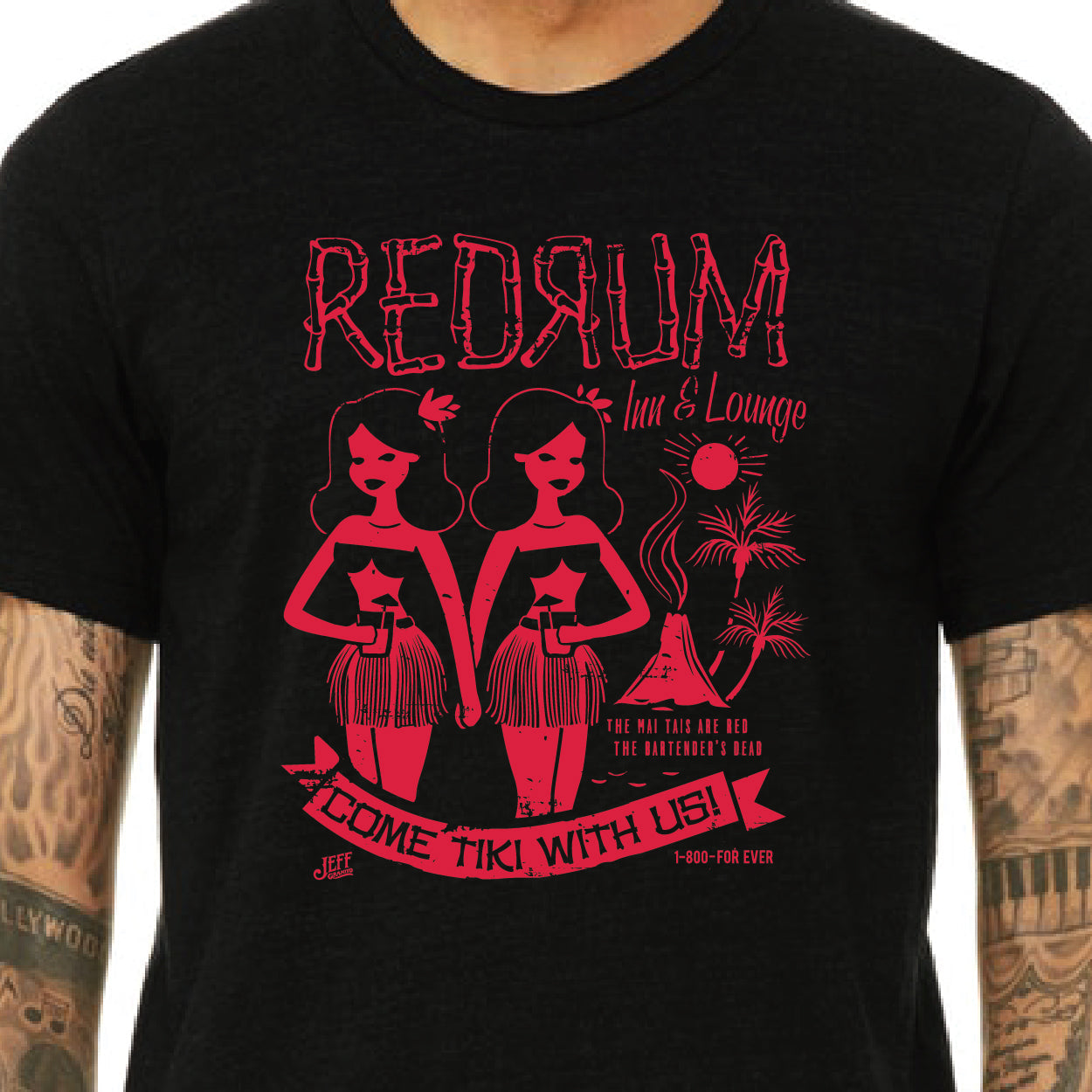 Jeff Granito's 'Red Rum' Blacklight Reactive Unisex Tee - Ready to Ship!