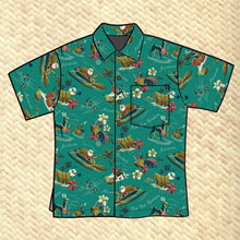 Load image into Gallery viewer, Jeff Granito's 'Rum Rum Reindeer' Classic Aloha Button-Up Shirt - Unisex - Ready to Ship!
