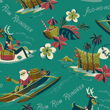 Load image into Gallery viewer, LAST CHANCE, &#39;Rum Rum Reindeer&#39; Classic Aloha Button Up-Shirt - Unisex
