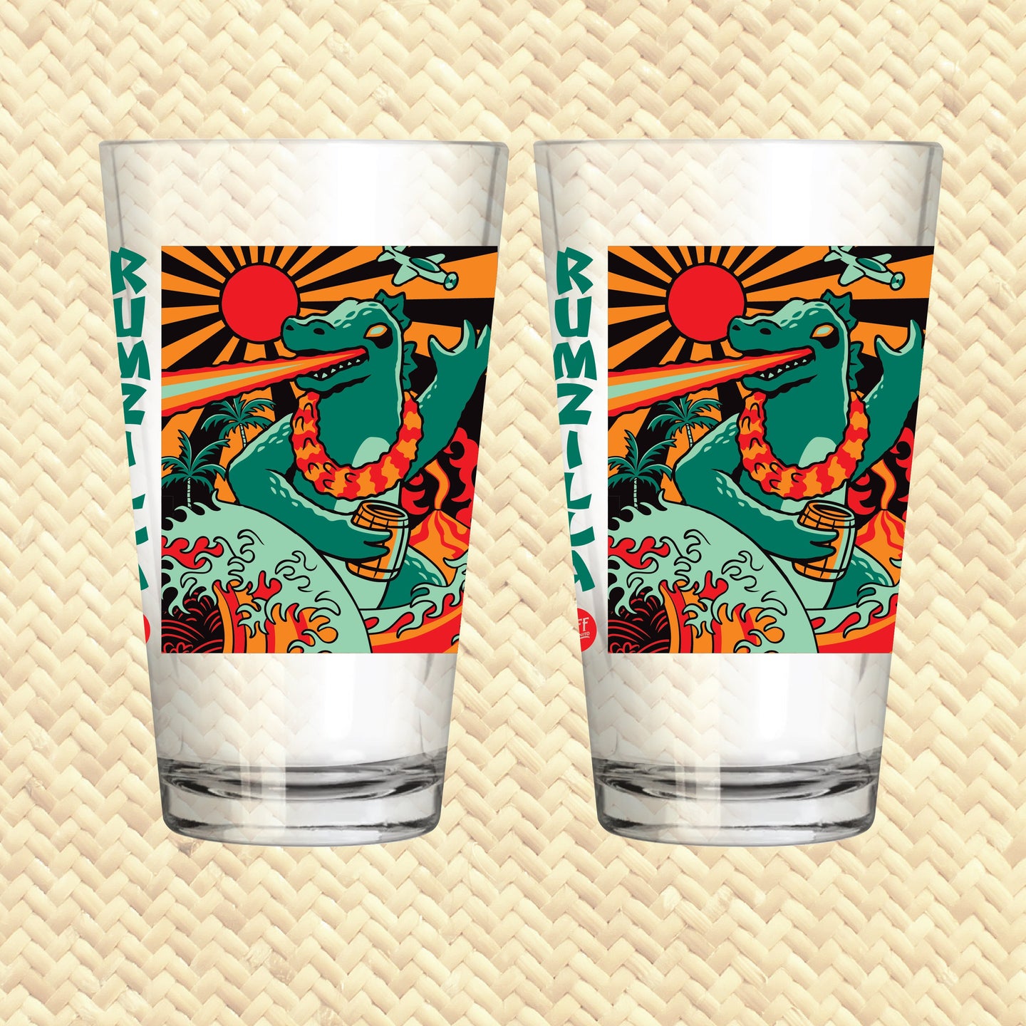 Jeff Granito's 'Rumzilla' Pint Glass (1) - Pre Order