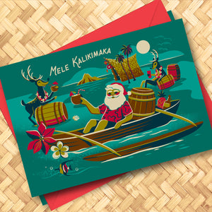 'Rum Rum Reindeer' Greeting Card Set of 20