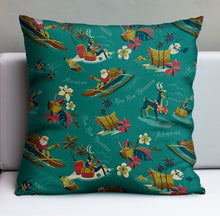 Load image into Gallery viewer, Jeff Granito&#39;s &#39;Rum Rum Reindeer&#39; Pillow Cover - Ready to Ship! (FREE SHIPPING in U.S.)
