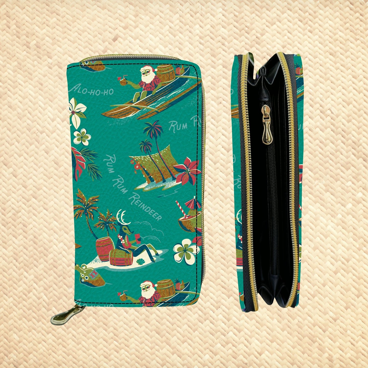 Jeff Granito's 'Rum Rum Reindeer' Zippered Wallet - Rolling Pre-Order / Ready to Ship!