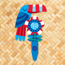 Load image into Gallery viewer, Jeff Granito's 'Star-Spangled Aloha Flower' Metal Yard Stake - Pre-Order!
