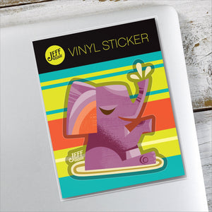 Jeff Granito's 'Jungle Elephant' Vinyl Sticker - Ready to Ship!