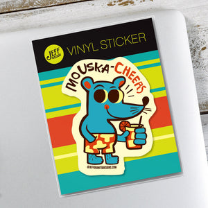 Jeff Granito's 'Mouska-Cheers' Vinyl Sticker - Ready to Ship!