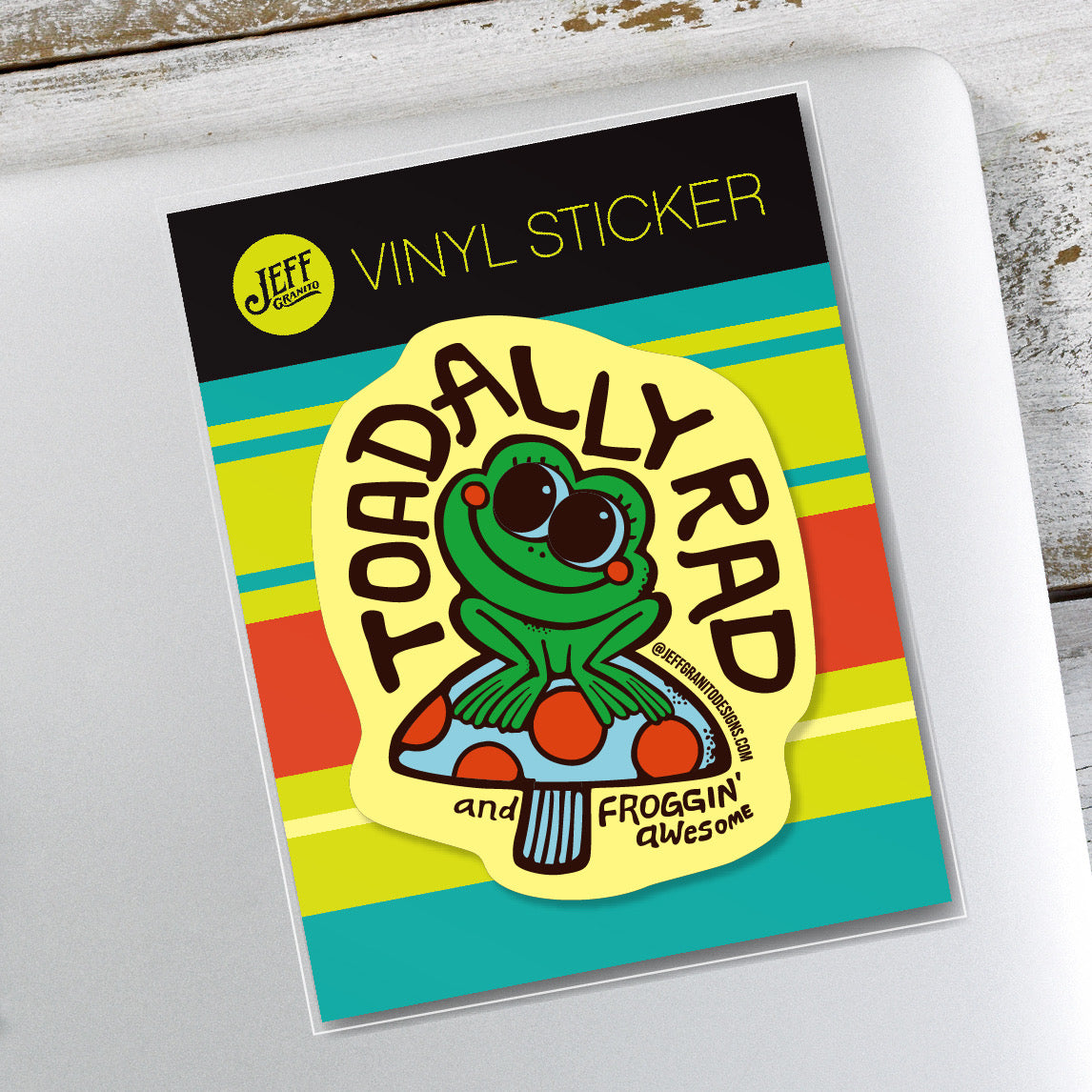 Jeff Granito's 'Toadally Rad' Vinyl Sticker - Ready to Ship!