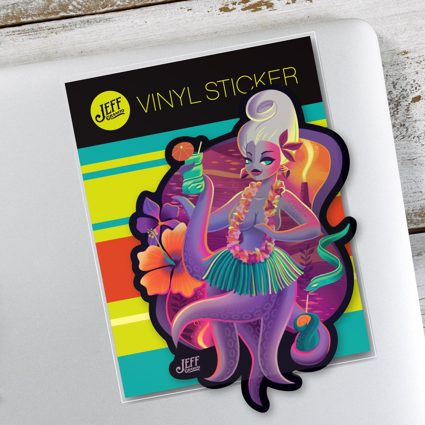 Jeff Granito's 'Mistress of the Deep Holographic' Vinyl Sticker - Ready to Ship!