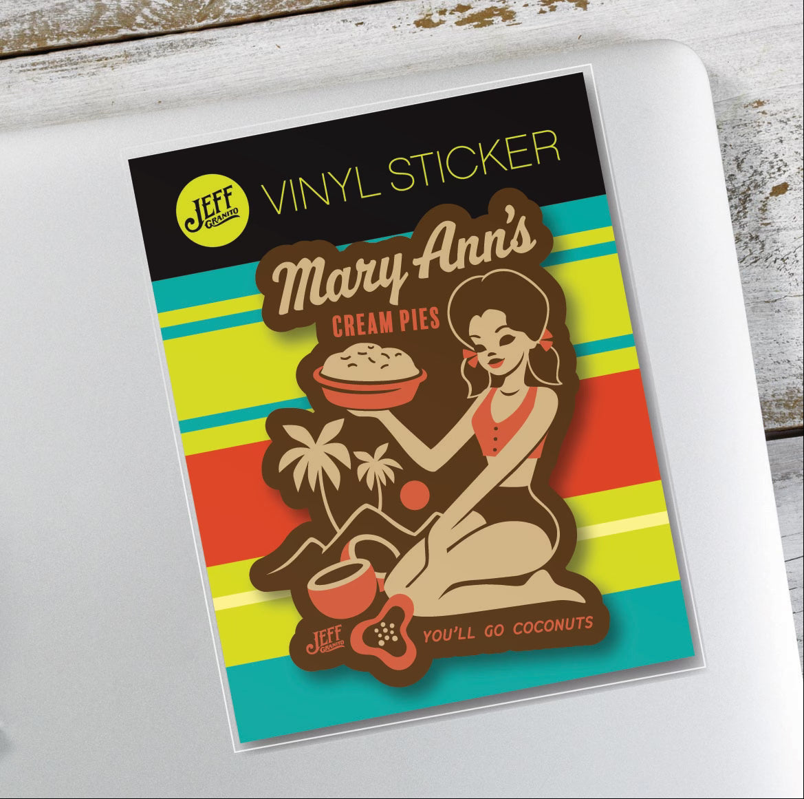 Jeff Granito's 'Mary Ann's Cream Pies' Vinyl Sticker