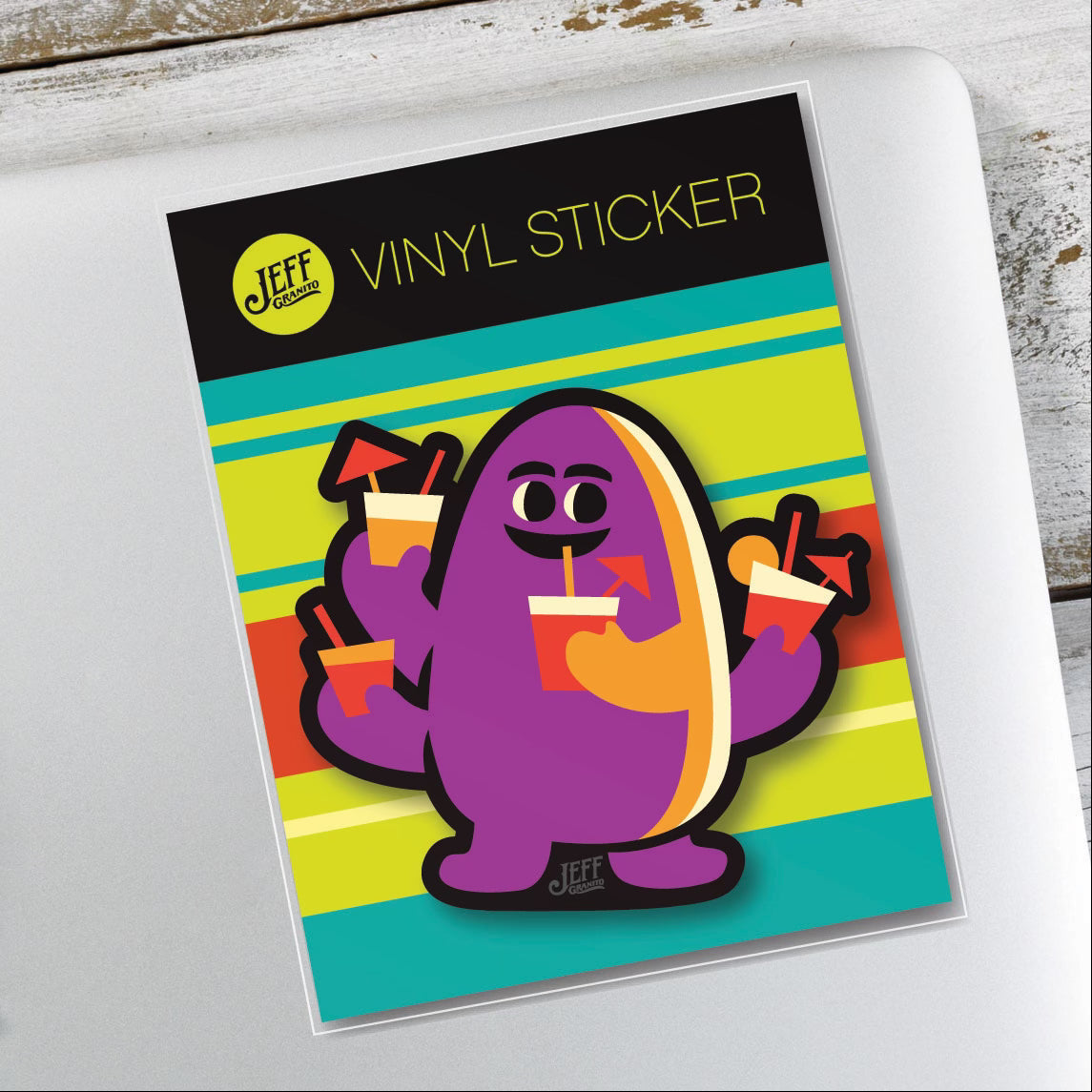 Jeff Granito's 'Greedy Gimmies' Vinyl Sticker - Ready to Ship!