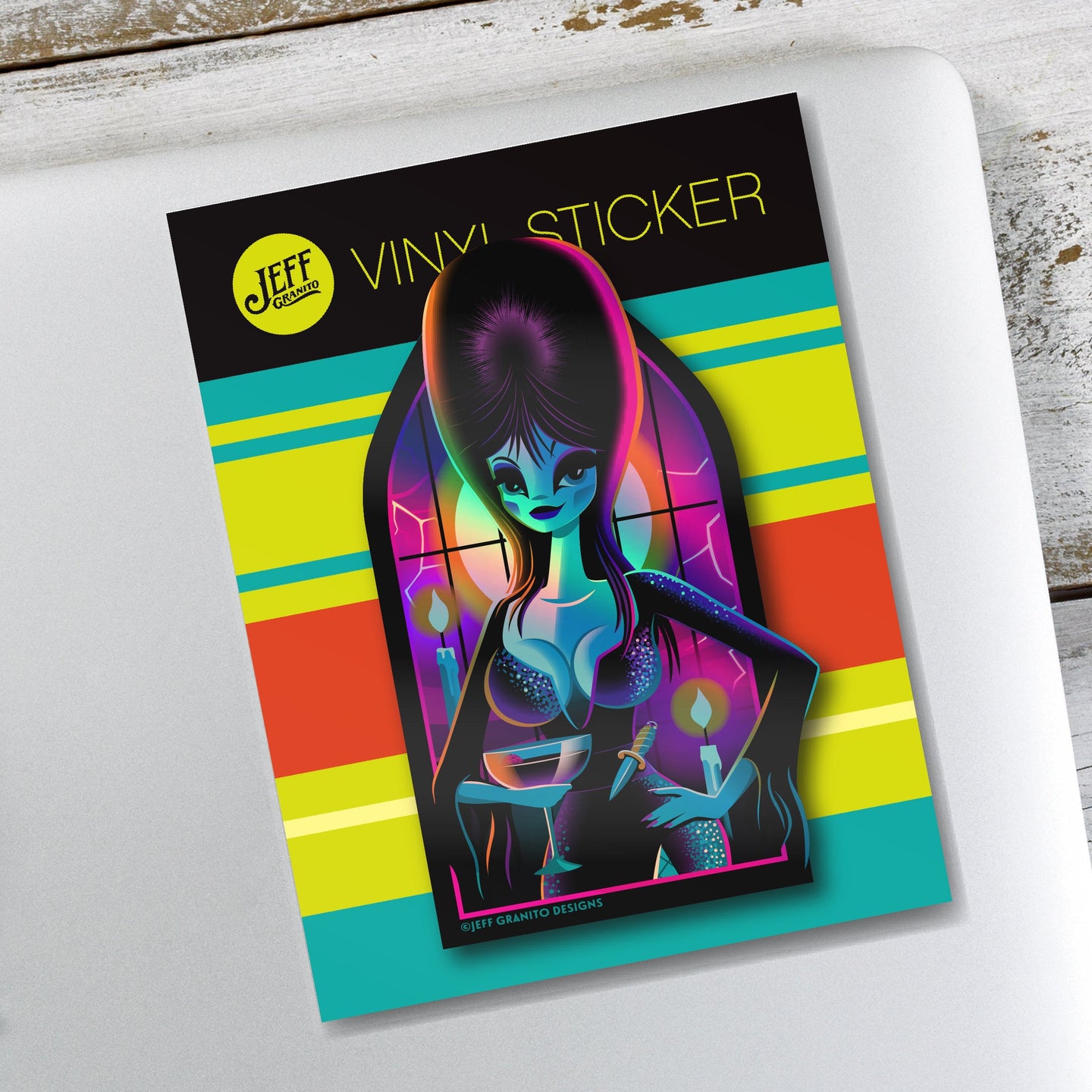 Jeff Granito's 'DDark Mistress Holographic' Vinyl Sticker - Ready to Ship!