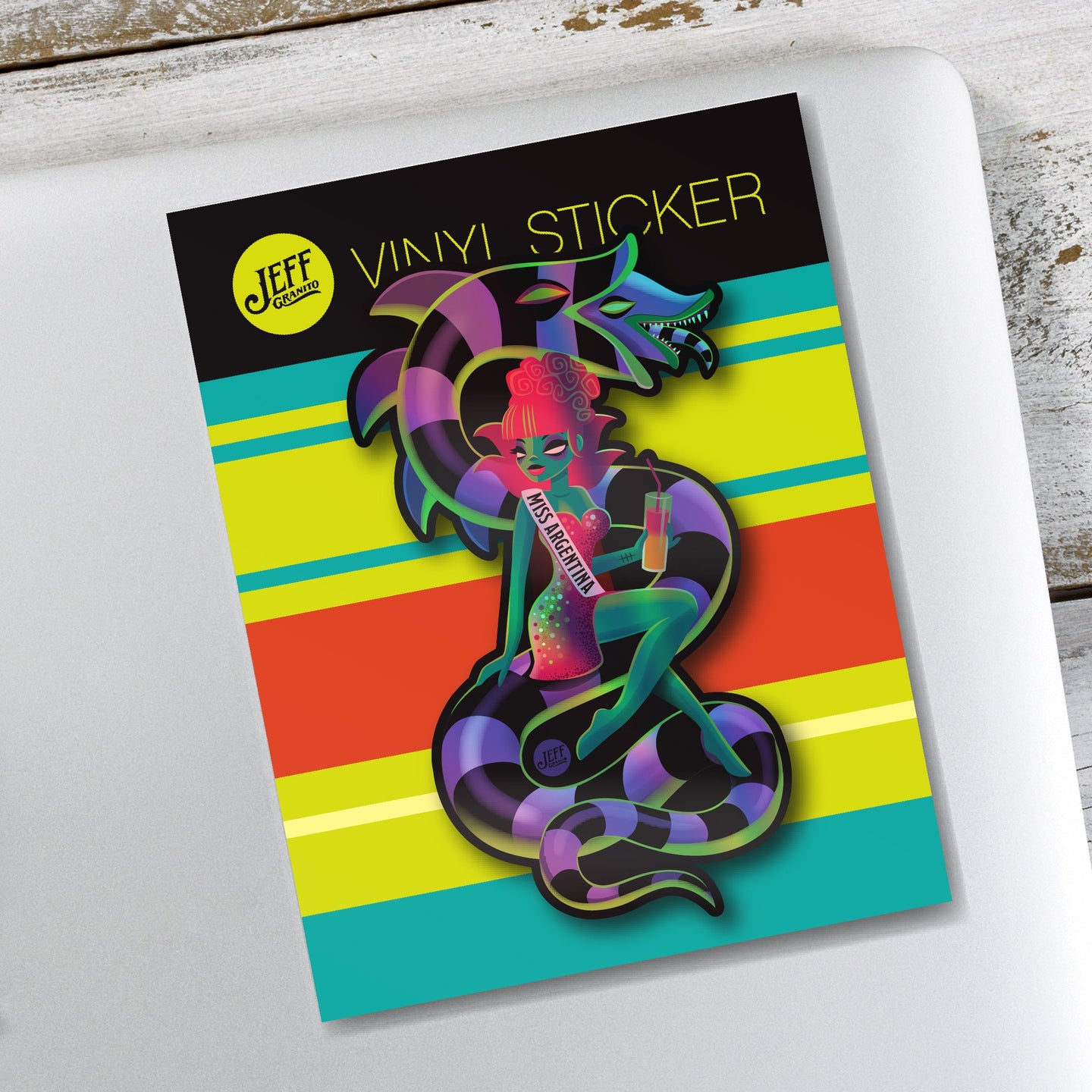 Jeff Granito's 'Deathly Reception Holographic' Vinyl Sticker - Ready to Ship!