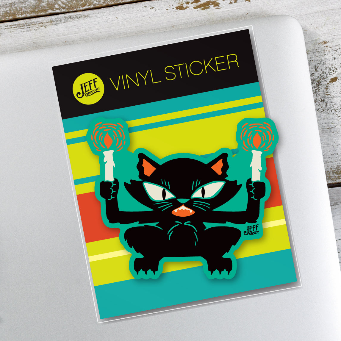 Jeff Granito's 'Cat-elabra' Vinyl Sticker - Ready to Ship!