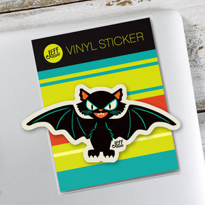 Jeff Granito's 'Batty Cat' Vinyl Sticker - Ready to Ship!