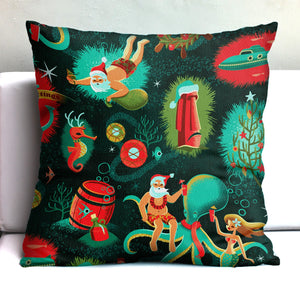 Jeff Granito's 'Seas & Greetings' Pillow Cover - Ready to Ship! (FREE SHIPPING in U.S.)