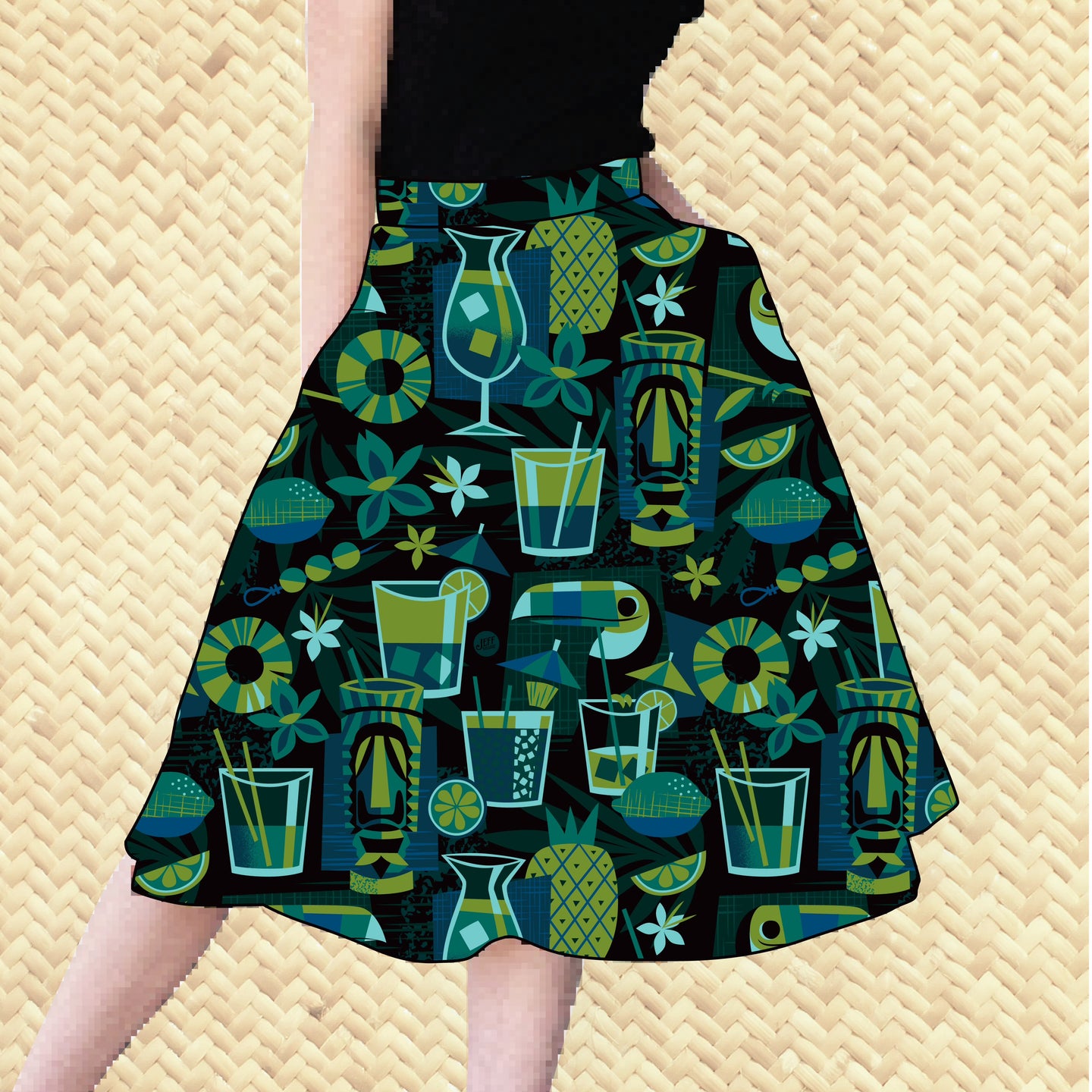 PRE ORDER, Toucan Trader 2nd Edition Aloha Skirt with Pockets